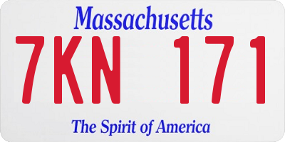 MA license plate 7KN171