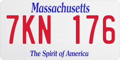 MA license plate 7KN176