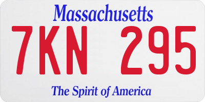 MA license plate 7KN295