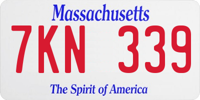 MA license plate 7KN339