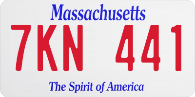 MA license plate 7KN441