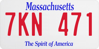 MA license plate 7KN471