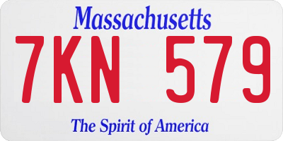 MA license plate 7KN579