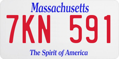 MA license plate 7KN591