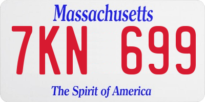 MA license plate 7KN699