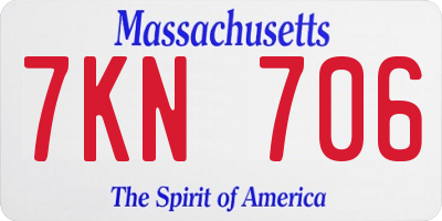 MA license plate 7KN706