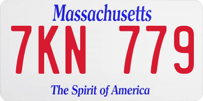 MA license plate 7KN779