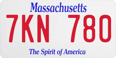 MA license plate 7KN780