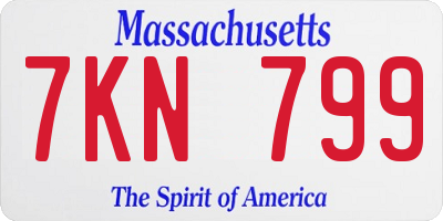 MA license plate 7KN799