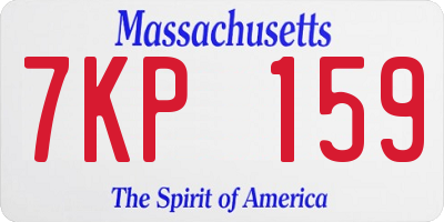 MA license plate 7KP159
