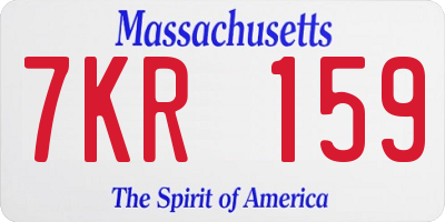MA license plate 7KR159
