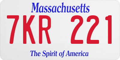 MA license plate 7KR221