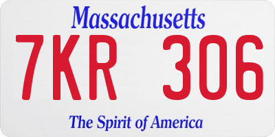 MA license plate 7KR306