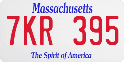 MA license plate 7KR395