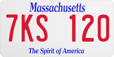 MA license plate 7KS120