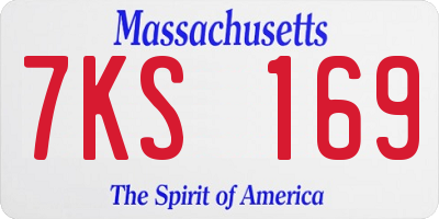 MA license plate 7KS169