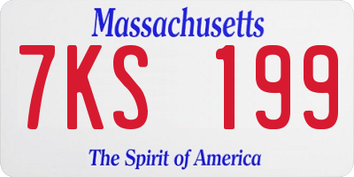 MA license plate 7KS199