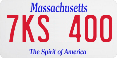 MA license plate 7KS400