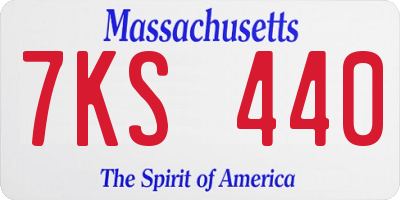 MA license plate 7KS440