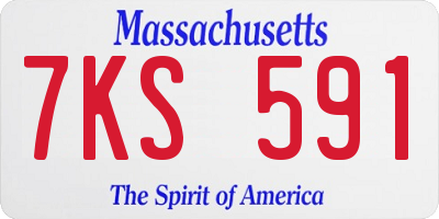 MA license plate 7KS591