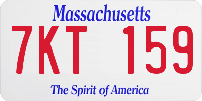 MA license plate 7KT159