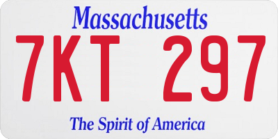 MA license plate 7KT297