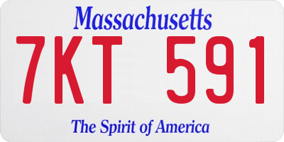 MA license plate 7KT591