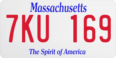 MA license plate 7KU169