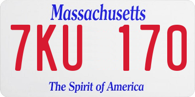 MA license plate 7KU170