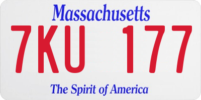 MA license plate 7KU177