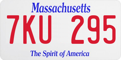 MA license plate 7KU295