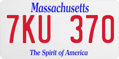 MA license plate 7KU370