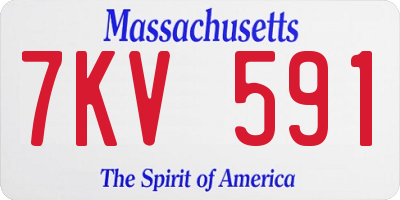 MA license plate 7KV591