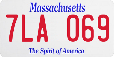 MA license plate 7LA069
