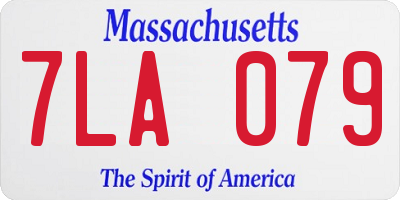 MA license plate 7LA079