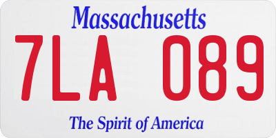 MA license plate 7LA089
