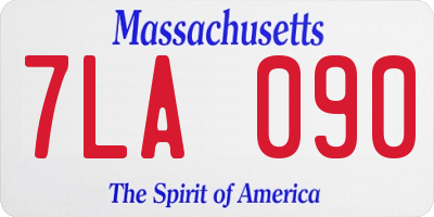 MA license plate 7LA090
