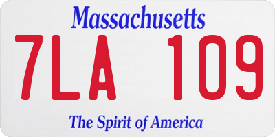 MA license plate 7LA109