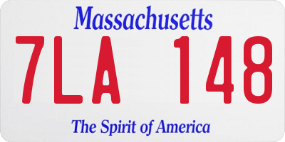 MA license plate 7LA148