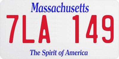 MA license plate 7LA149