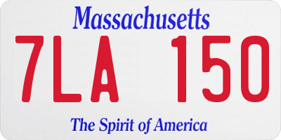 MA license plate 7LA150