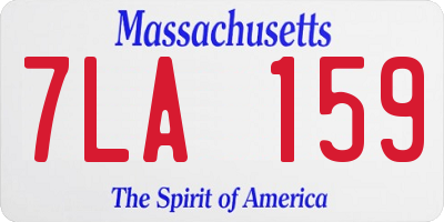 MA license plate 7LA159