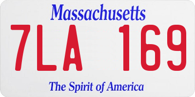 MA license plate 7LA169