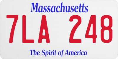MA license plate 7LA248