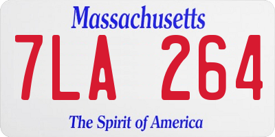 MA license plate 7LA264