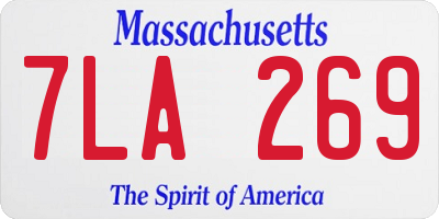 MA license plate 7LA269