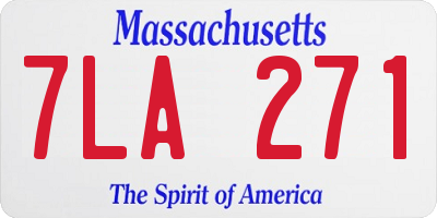 MA license plate 7LA271