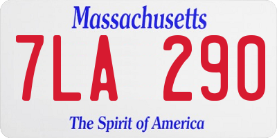MA license plate 7LA290