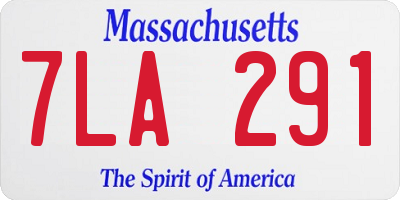 MA license plate 7LA291