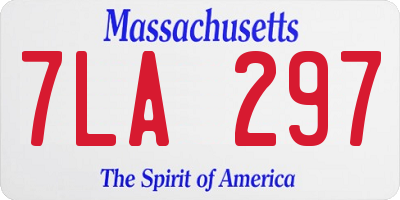MA license plate 7LA297